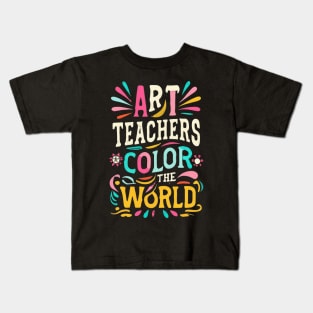 Art teacher can paint the world Kids T-Shirt